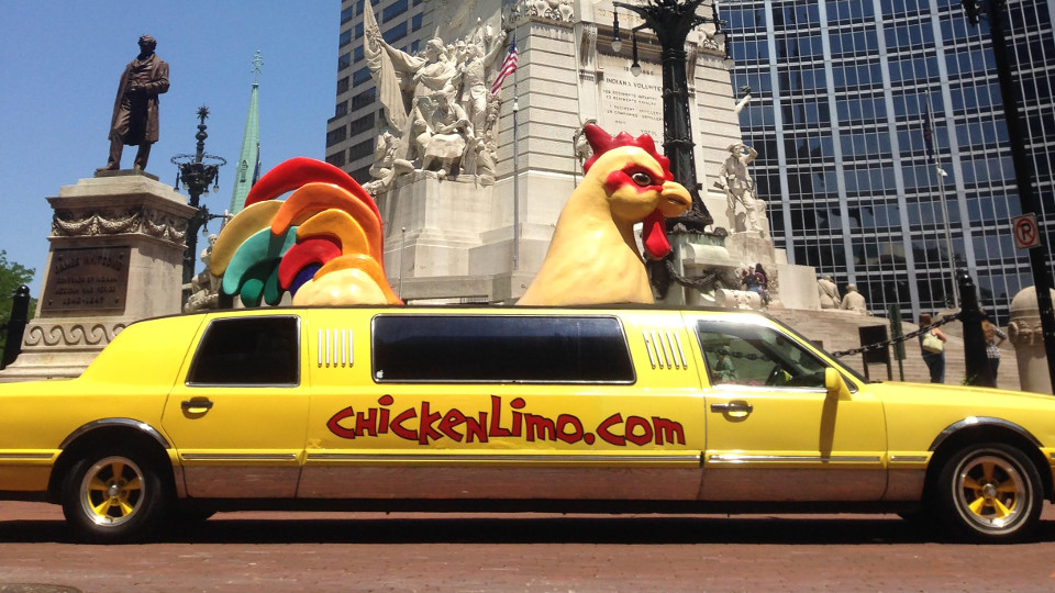 Chicken Limo at Monument Circle